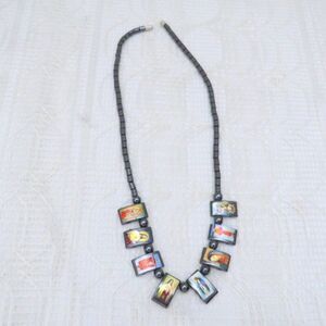 Hematite Bead Icon Necklace 18 inches for Women's Gift Stocking Stuffer